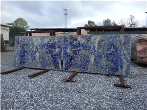 Bolivian Sodalite Royal Blue Polished 2Cm Slabs Tiles