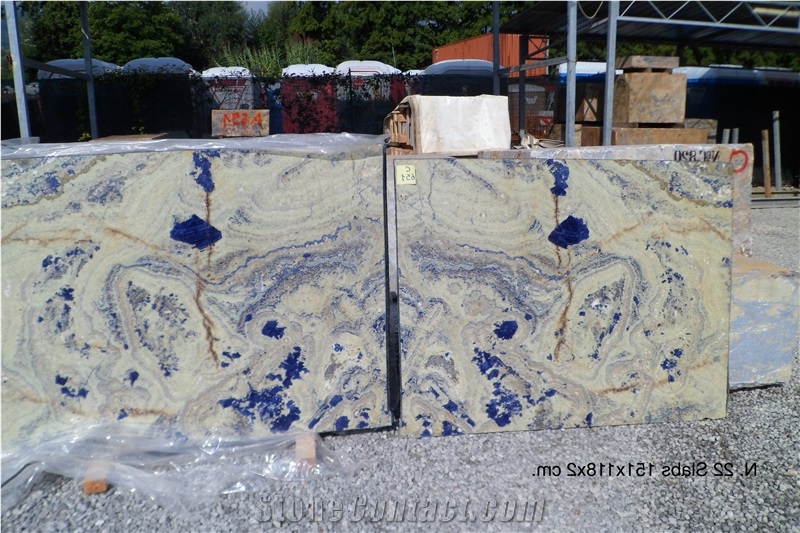 Bolivian Sodalite Royal Blue Polished 2Cm Slabs Tiles