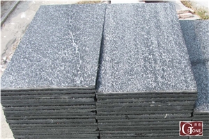 China Black Quartzite Flamed Surface