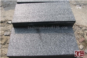 China Black Quartzite Flamed Surface