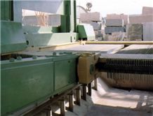 Turbomord Multiblades Gang-Saw with Rectlinear Motion Block Cutter