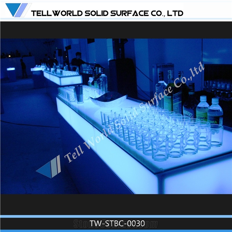 Corian Solid Surface Nightclub Wine Bar Counter