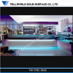 Corian Solid Surface Nightclub Wine Bar Counter