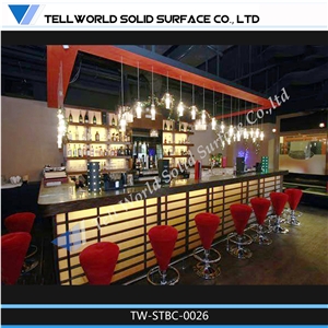 Corian Solid Surface Nightclub Wine Bar Counter