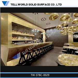 Corian Solid Surface Nightclub Wine Bar Counter