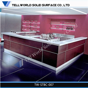 Professional Factory Supply Red Marble Stone Bar Counter
