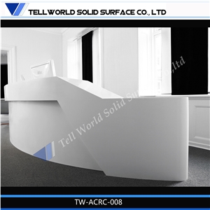 Pure White High End Reception Counter Call Center Pure White High End Reception Counter Call Center