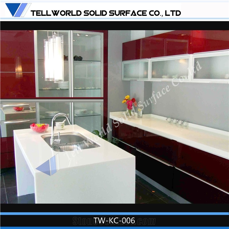 Tw Corian Marble Style Kitchen Counter