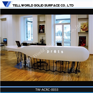 Tw Newest Style Corian Reception Counter Front Desk