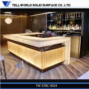 White Solid Surface Bar Table Home Furniture Bar Counter