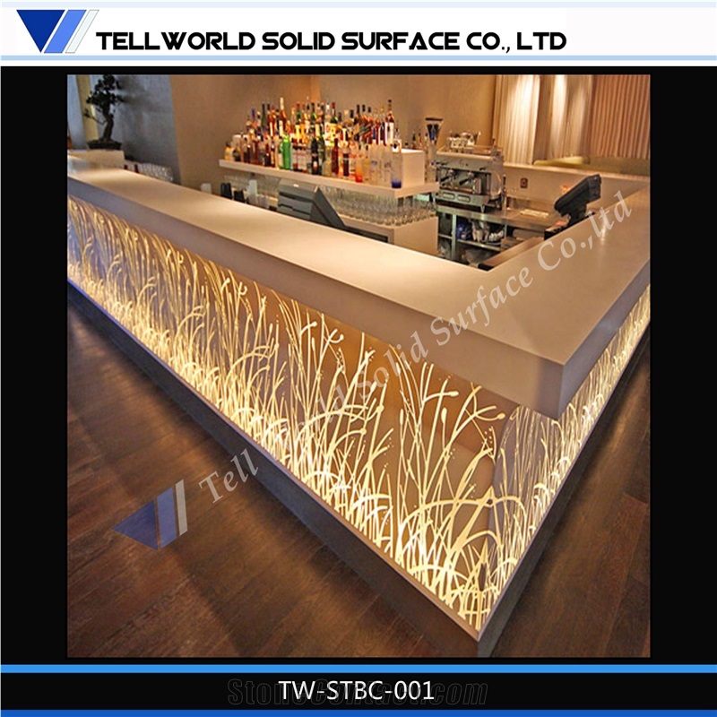 White Solid Surface Bar Table Home Furniture Bar Counter