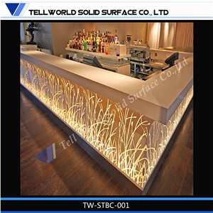 White Solid Surface Bar Table Home Furniture Bar Counter