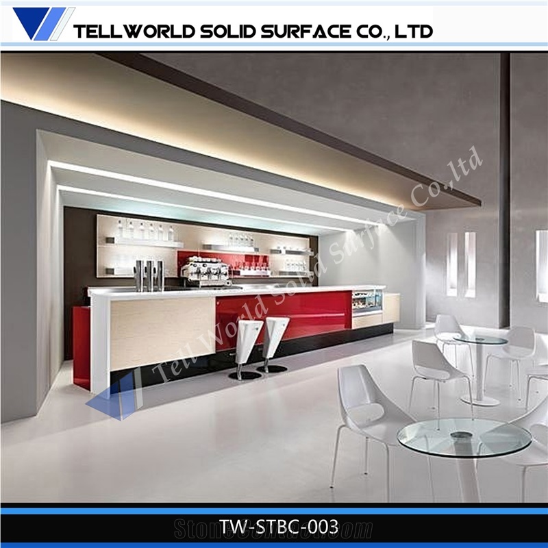 White Solid Surface Bar Table Home Furniture Bar Counter