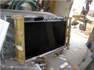 Absolute Black Granite Slabs, India Black Granite