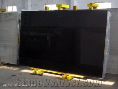 Absolute Black Granite Slabs, India Black Granite