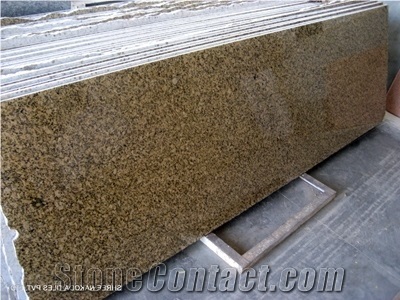 Crystal Yellow Granite Slab, India Yellow Granite