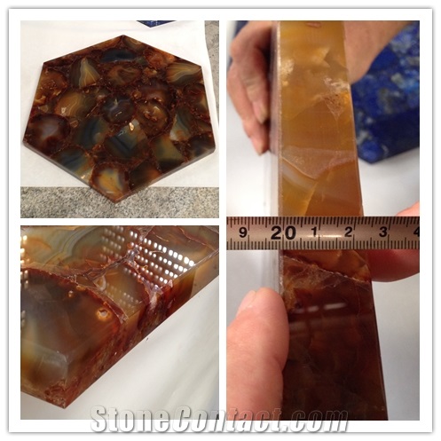 Carnelian/Semiprecious Stone Table Top