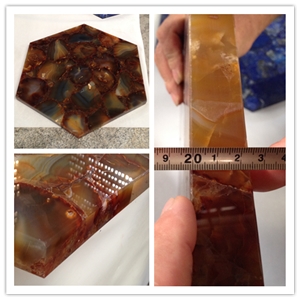Carnelian/Semiprecious Stone Table Top