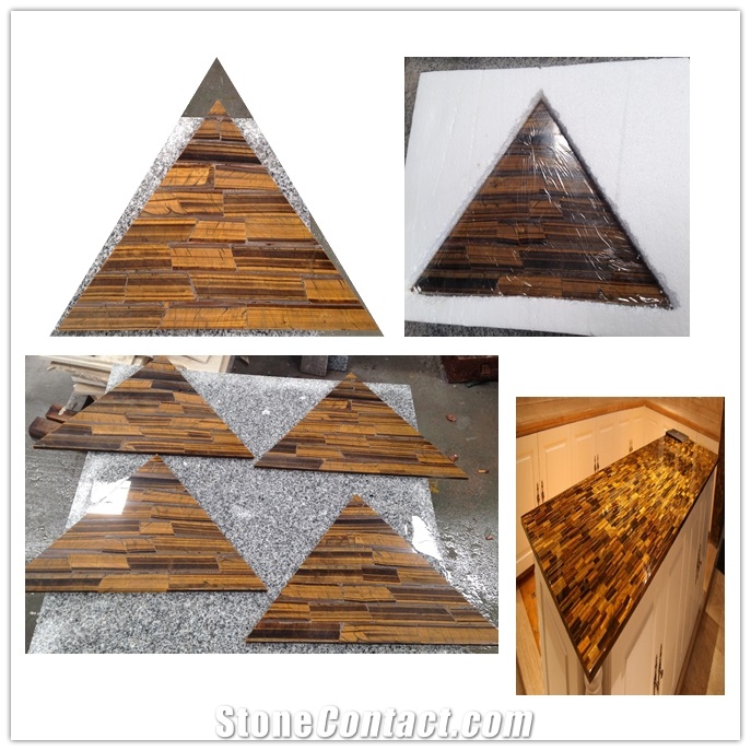 Yellow Tiger Eye Semiprecious Stone Tiles