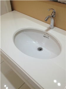 Pure White Nano Glass Stone Wash Basin