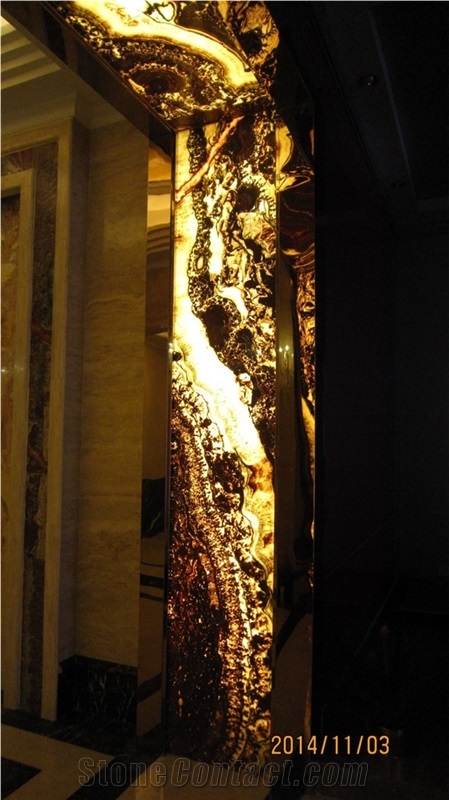 Beige Marble Honeycomb Panel for Columns