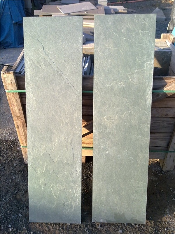 Brazilian Ocean Green Slate Stone Honeycomb Panel Natural Cleft Finished