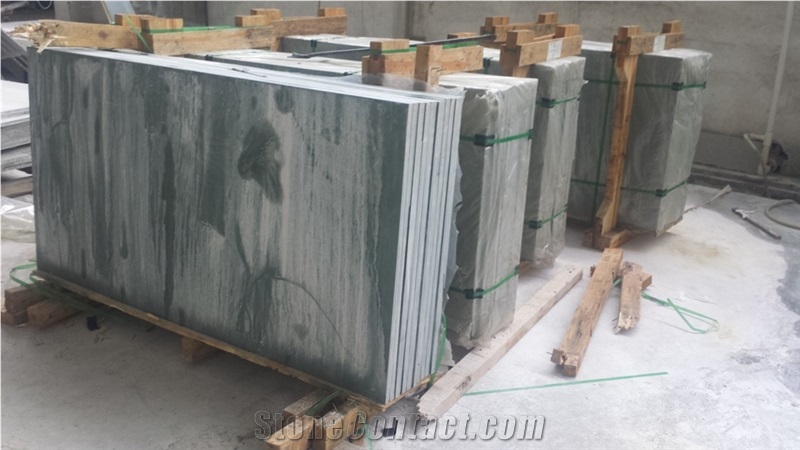 Brazilian Ocean Green Slate Stone Honeycomb Panel Natural Cleft Finished