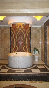 Carrara White Bath Tubs Backed with Aluminum Honeycomb Panels