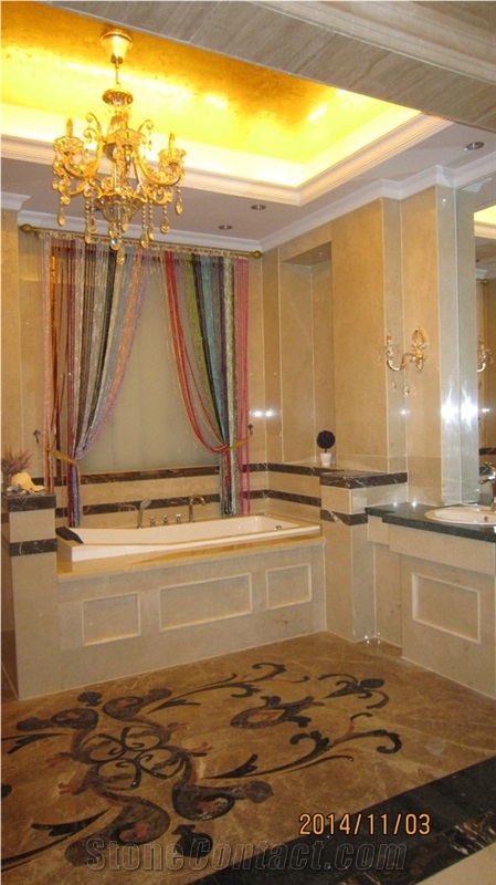 Carrara White Bath Tubs Backed with Aluminum Honeycomb Panels