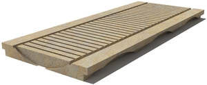 California Drain Grate 610x250x30 mm, Prof. 0DU, Sandblasted