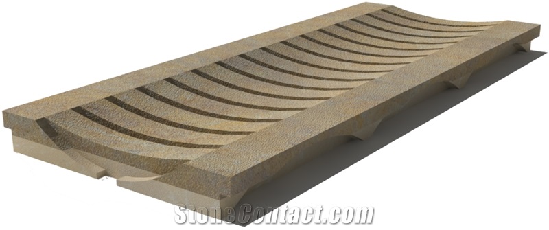 California Drain Grate 610x250x30 mm, Prof. 8CU, Sandblasted
