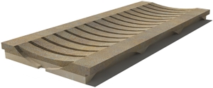 California Drain Grate 610x250x30 mm, Prof. 8CU, Sandblasted