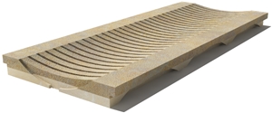 California Drain Grate 610x250x30 mm, Prof. 8DU, Sandblasted