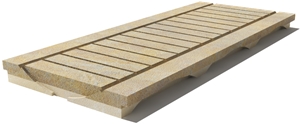 California Drain Grate 610x250x30 mm, Prof. 9BU, Sandblasted