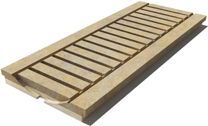 California Drain Grate 610x250x30 mm, Prof. 9C, Sandblasted