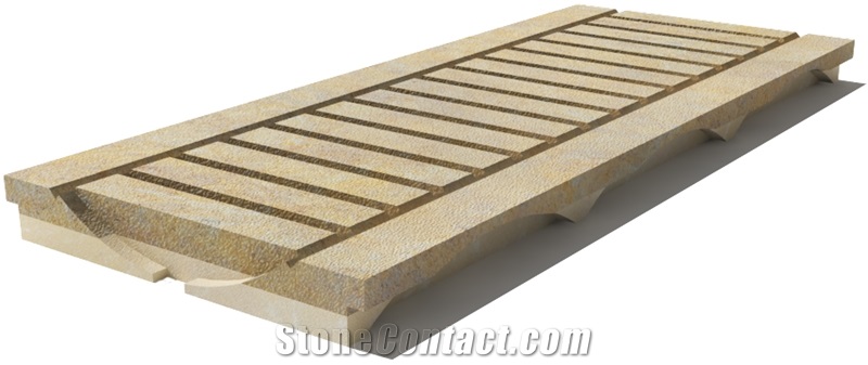 California Drain Grate 610x250x30 mm, Prof. 9CU, Sandblasted