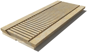 California Drain Grate 610x250x30 mm, Prof. 9D, Sandblasted