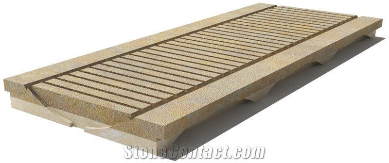 California Drain Grate 610x250x30 mm, Prof. 9DU, Sandblasted