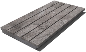 Grey East Drain Grate 610x250x30 mm, Prof. 9M, Sandblasted Grey East Drain Grate 610x250x30 mm, Prof. 9M, Sandblasted