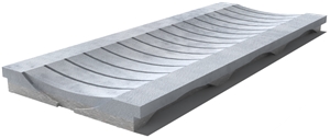 Kavala Drain Grate 610x250x30 mm, Prof. 8BU, Sandblasted