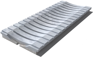 Kavala Drain Grate 610x250x30 mm, Prof. 8C3, Sandblasted