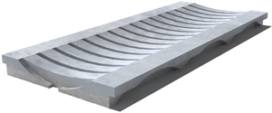 Kavala Drain Grate 610x250x30 mm, Prof. 8CU, Sandblasted