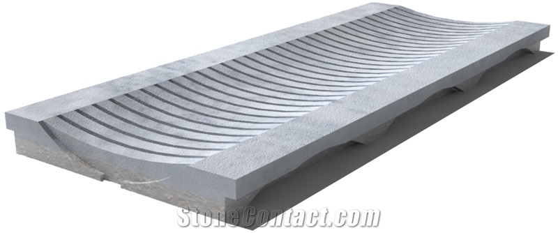Kavala Drain Grate 610x250x30 mm, Prof. 8DU, Sandblasted