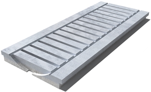 Kavala Drain Grate 610x250x30 mm, Prof. 9C, Sandblasted