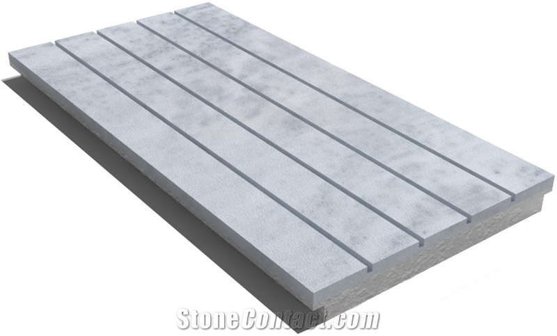 Kavala Drain Grate 610x250x30 Mm, Prof. 9m, Sandblasted, Kavala White Marble Pool Coping