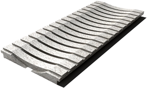 Royal Marfil Drain Grate 610x250x30 mm, Prof. 1C3, Sandblasted