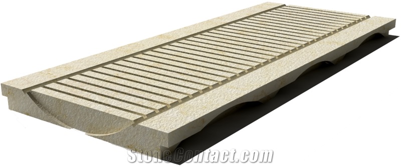 Sunny Drain Grate 610x250x30 mm, Prof. 0DU, Sandblasted