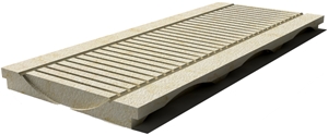Sunny Drain Grate 610x250x30 mm, Prof. 0DU, Sandblasted