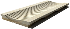 Sunny Drain Grate 610x250x30 mm, Prof. 8DU, Sandblasted