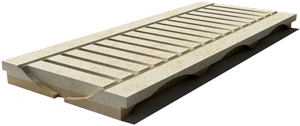 Sunny Drain Grate 610x250x30 mm, Prof. 9CU, Sandblasted